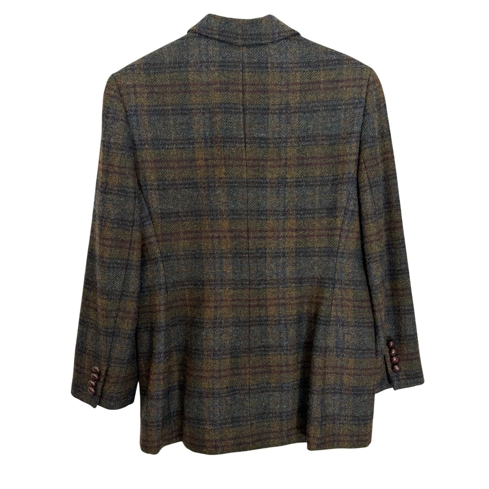 Lauren Ralph Lauren Plaid Wool Blazer Jacket Womens Size 10P Green Brown Vintage - Picture 4 of 13